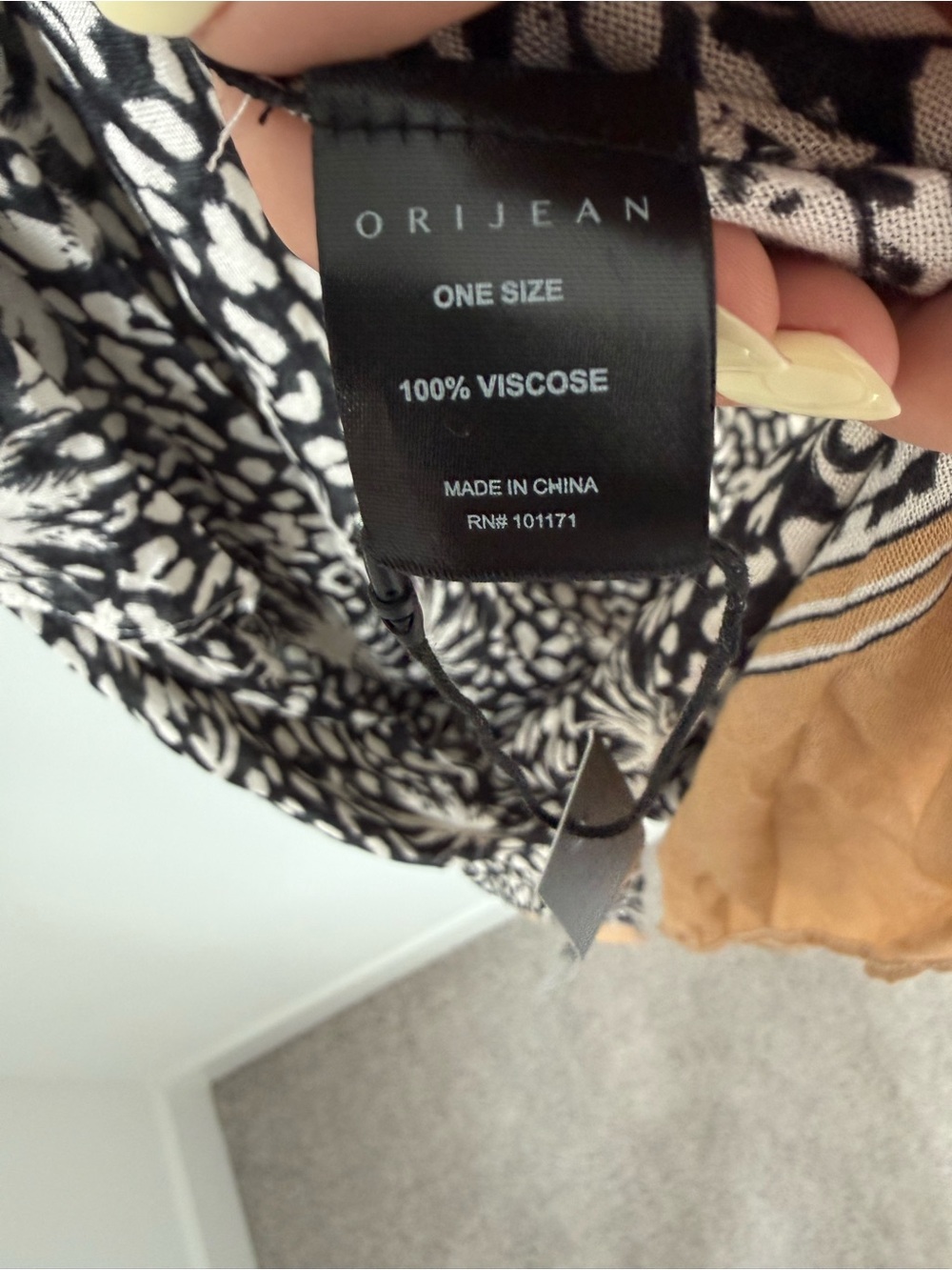 ORIJEAN Palm Print Kimono Cover Up One Size NWT - Picture 3 of 3